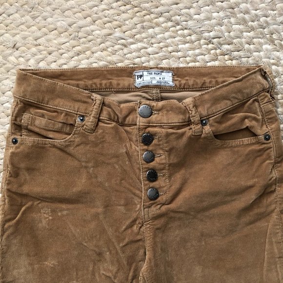 Free People Corduroy Reagan Button Fly Jeans - Picture 1 of 2